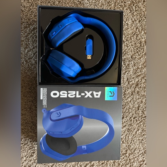 ATRIX AX-1250 Blue Wireless Headphones - Picture 4 of 7